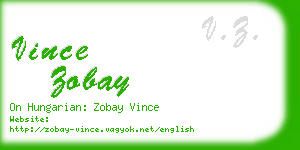 vince zobay business card